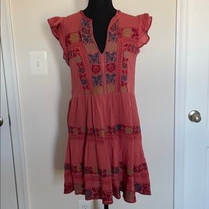 Love Sam Embroidered Pink Dress Size S